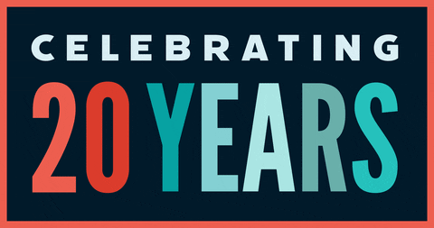 Celebrating 20 Years Anniversary GIF