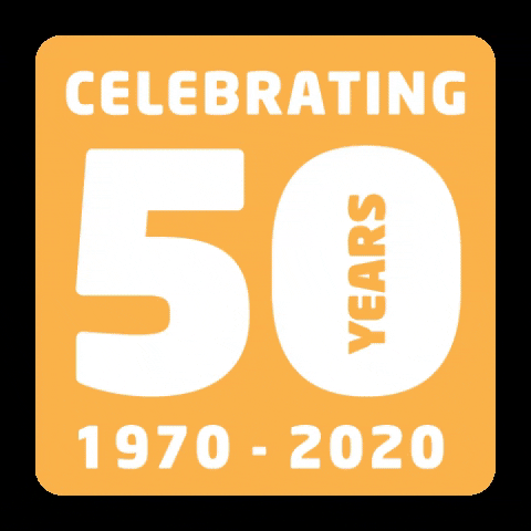 Celebrating 50th Birthday Changing Hue Design GIF