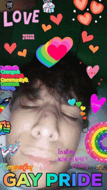 Celebrating Pride Month Heart Filter Gay Love GIF