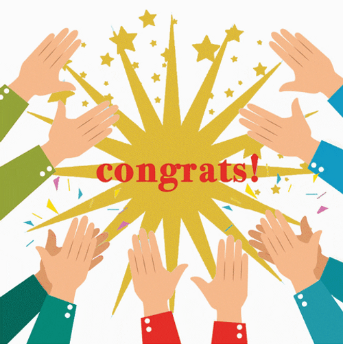 Celebration Congratulations Clap Confetti GIF