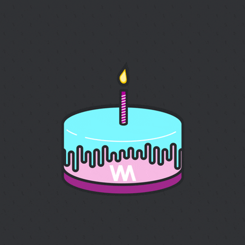 Celebration Minimalist Fondant Cake GIF