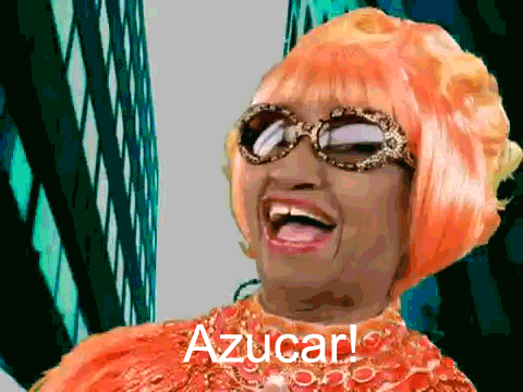 Celia Cruz Azucar Spanish For Sugar GIF