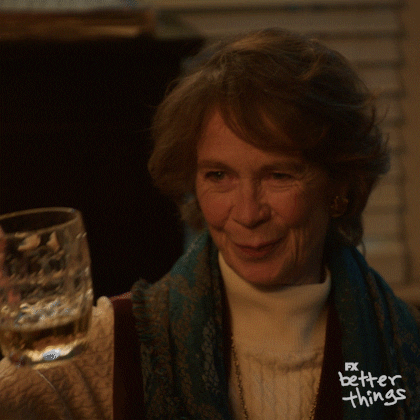 Celia Imrie Mazel Tov Cheers GIF