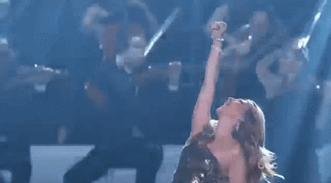 Celine Dion After Performance Spotlight GIF