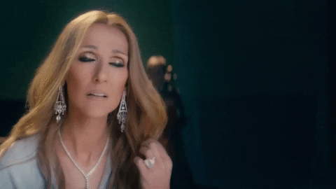 Celine Dion And I Oop Reaction GIF