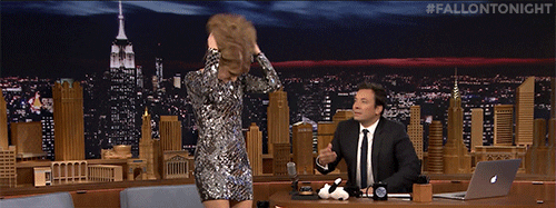Celine Dion And Jimmy Fallon Laugh GIF