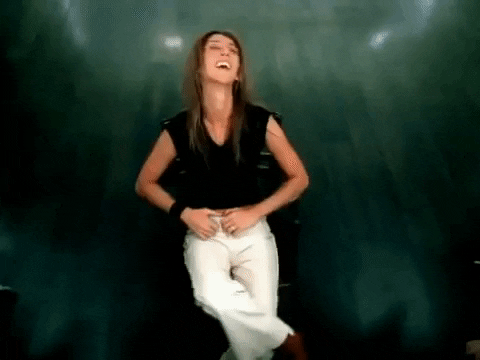 Celine Dion Spinning On Chair GIF