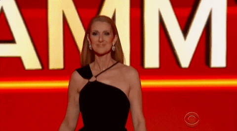 Celine Dion Walking In Grammys GIF
