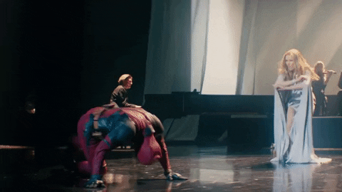 Celine Dion With Deadpool GIF