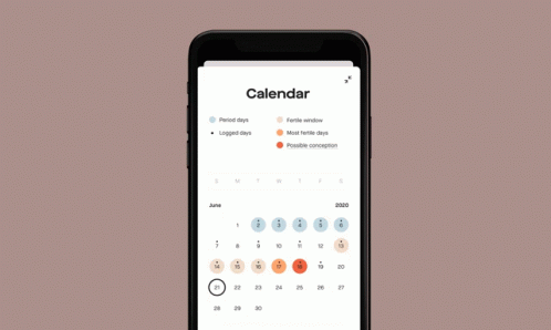Cell Phone Displaying July 2020 Calendar
