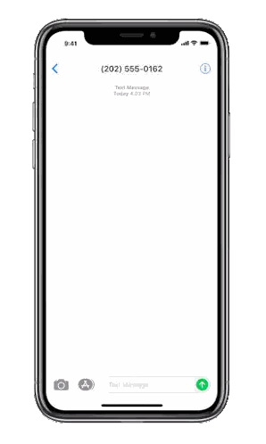 Cell Phone Showing Text Message