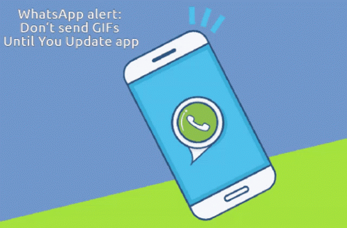 Cell Phone WhatsApp Alert Don't Send GIFs Until Update App GIF