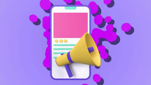 Cell Phone with Megaphone Saying 4 Posts