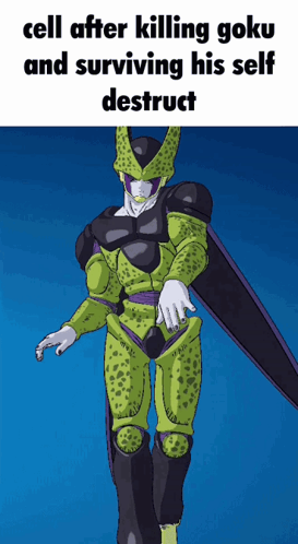 Cells Self Destruct Victory Dance Over Goku GIF