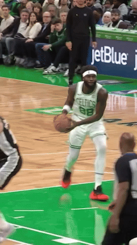 Celtics Player Dribbling During Game GIF