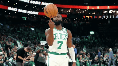 Celtics Player Holding Basketball GIF