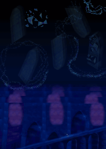 Cemetery Painting With Purple Light