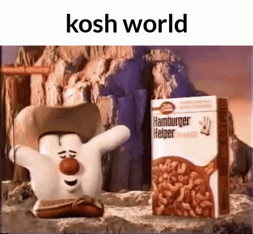 Cereal Box Next to Cowboy Cartoon