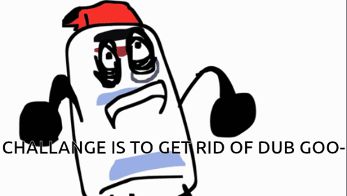 Chaelange Removing Dub Goo On Cartoon GIF