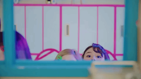 Chaeyoung And Dahyun Peeking In Signal Mv GIF