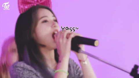 Chaeyoung Screaming Yes In Noraebang Battle GIF