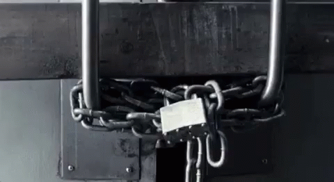 Chain Locked Barricaded Door GIF