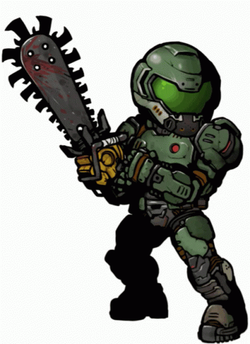Chainsaw Doomguy Slayer GIF