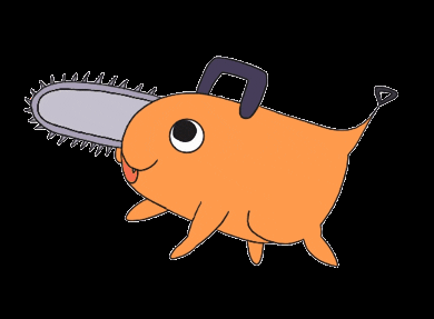 Chainsaw Man Pochita Stuffed Toy Turning GIF
