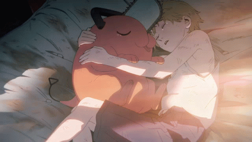 Chainsaw Man Pochita Denji Peaceful Sleeping GIF