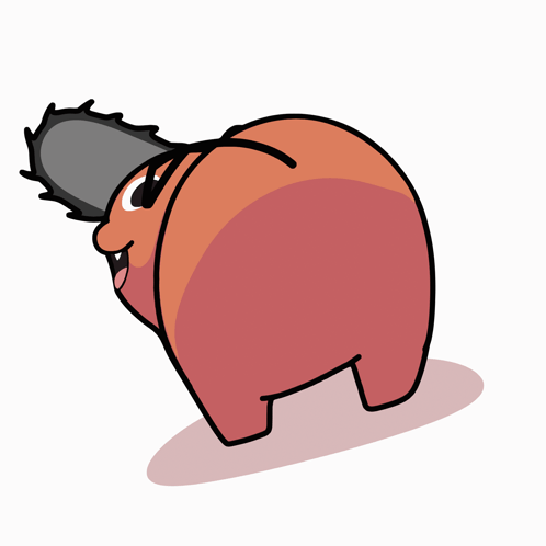 Chainsaw Man Pochita Shaking Butt GIF