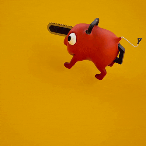 Chainsaw Man Pochita Spinning Around GIF