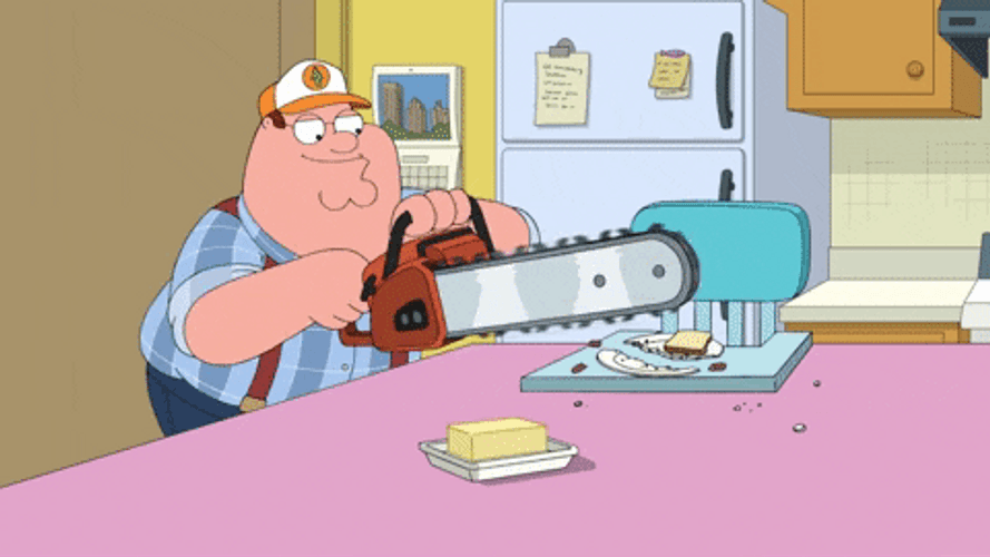 Chainsaw Peter Family Guy  GIF