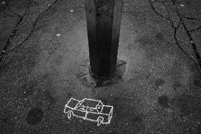 Chalk Drawing Car Circling The Post GIF