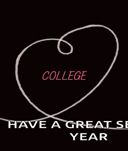 Chalk Heart Saying College GIF