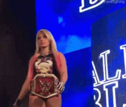 Champ Is Here Alexa Bliss Appearing On Stage GIF