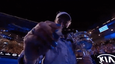 Champ Is Here Caroline Wozniacki Giving Autograph GIF