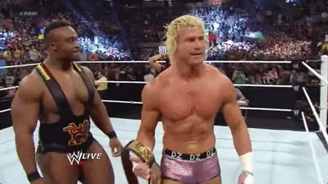 Champ Is Here Dolph Ziggler Hitting His Belt GIF