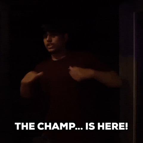 Champ Is Here Guy Shouting GIF