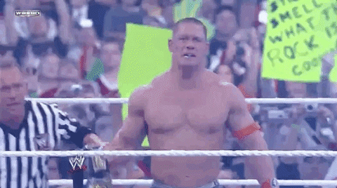 Champ Is Here John Cena Raising Belt GIF