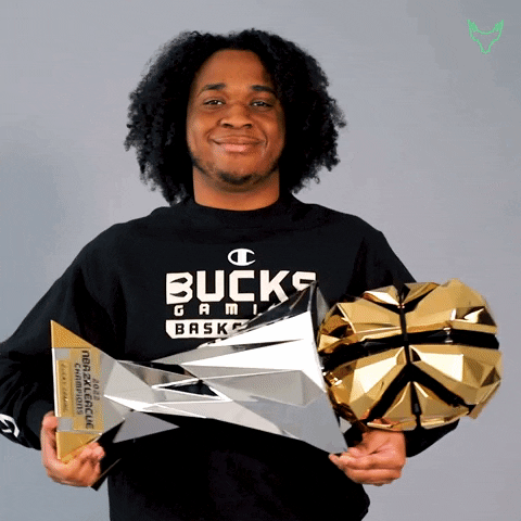 Champ Is Here Man Carrying A Trophy GIF