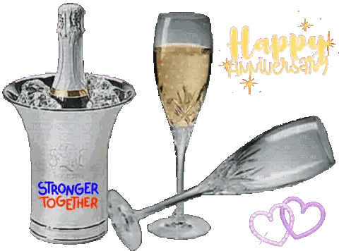 Champagne Bottle and Glasses