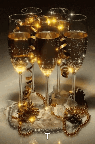 Champagne Bottle With Happy Birthday Message