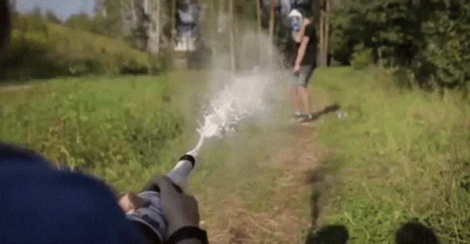 Champagne Cork Popping Outdoors GIF