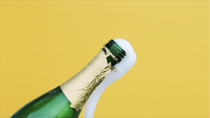 Champagne Popping Liquid Pouring GIF