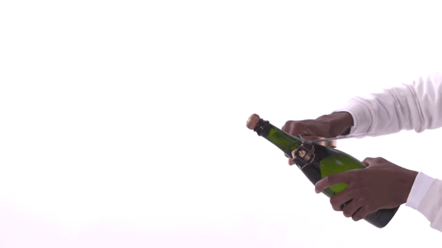 Champagne Popping Using Sword GIF