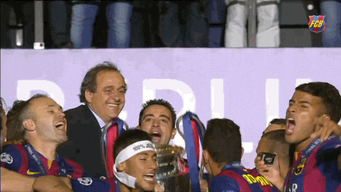 Champions Fc Barcelona Team Celebration GIF
