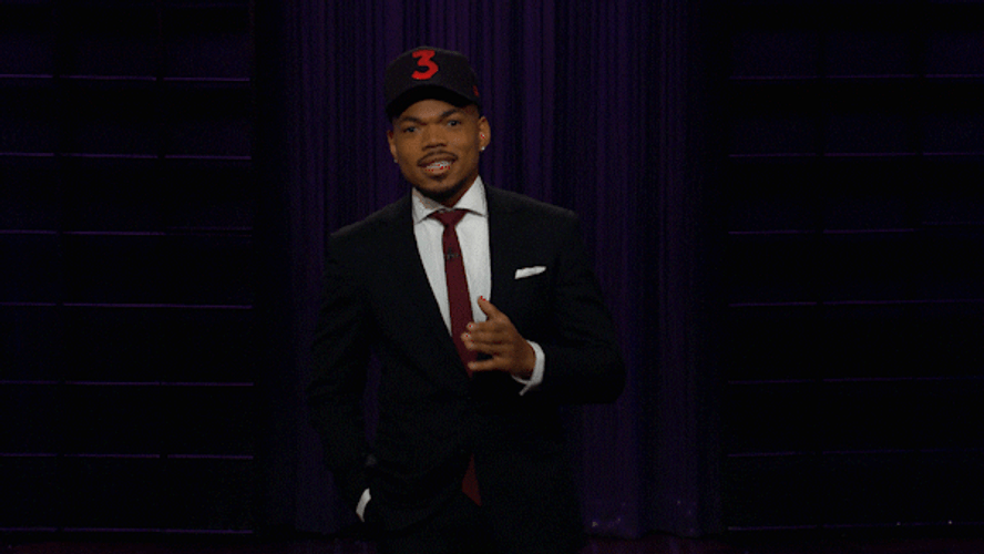 Chance Rapper Trying Not To Laugh GIF