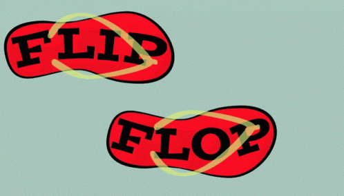 Chancla Flip Flop Animated Walking Red Slipper GIF