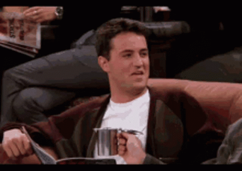 Chandler Bing Laughing Sarcasm GIF