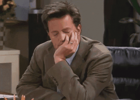 Chandler Bing Sleepy Meme GIF